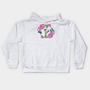 Be Kind - Lilacs And Butterflies Kids Hoodie